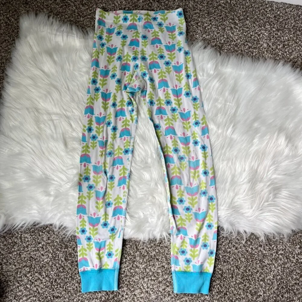 Hanna Andersson Flower Print Pajama Set Girls 8